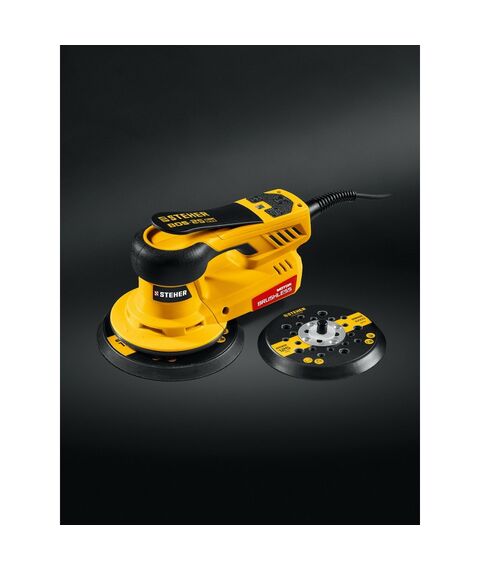 Орбитально-шлифовальная машина STEHER BOS-25 Duo d125 / d150 мм, 2.5 мм, 350 Вт, бесщеточная, кейс [BOS-25] фотографии