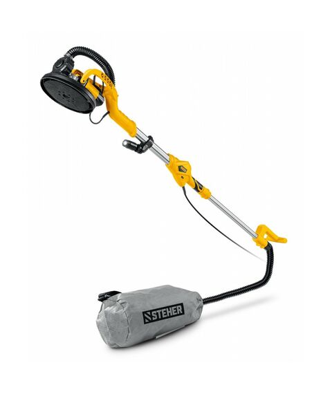 Шлифовальная машина для стен (жираф) STEHER DWL-800 d225 мм, 800 Вт, удлиненная рукоятка, подсветка фотографии