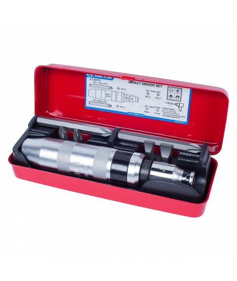 Отвертка ударная с принадлежностями King Tony 4108FR 5/16", 8 предметов фотографии
