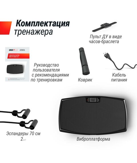 Виброплатформа UNIX Fit Boost 4D Black фотографии