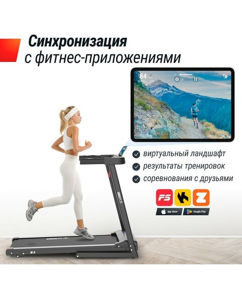 Беговая дорожка UNIX Fit Hi-tech S1 Black фотографии