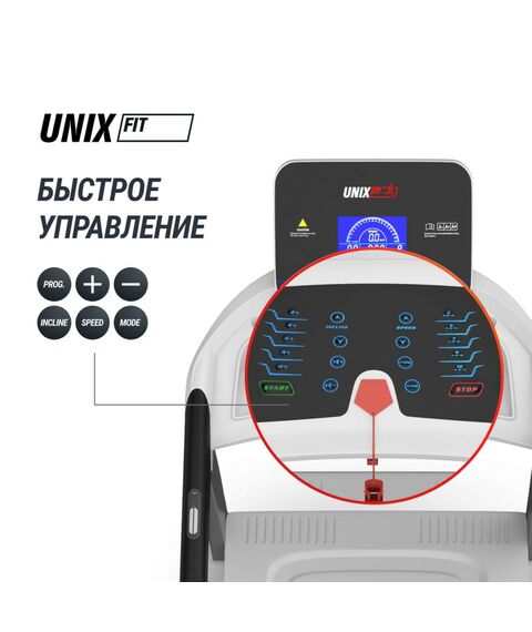 Беговая дорожка UNIX Fit MX-910 AC White фотографии