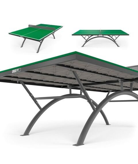Антивандальный теннисный стол UNIX line 14 mm SMC (Green/Grey) фотографии