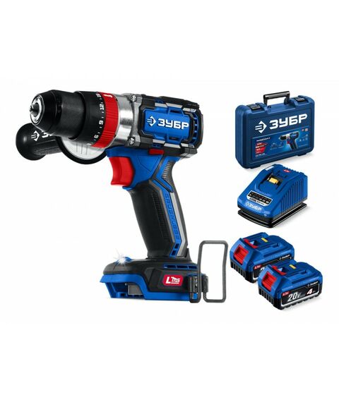 Бесщеточная ударная дрель-шуруповерт Зубр DBS-70-42 20 В, 70 Н·м, 2 АКБ LMS (4 А·ч), кейс, ПРОФЕССИОНАЛ фотографии