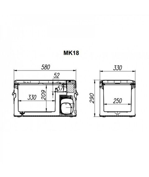 Автохолодильник Alpicool MK18 (12/24) фотографии