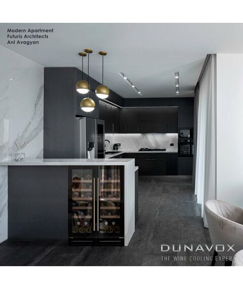 Компрессорный винный шкаф Dunavox (Венгрия) DAUF-19.58B фотографии
