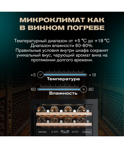 Отдельностоящий винный шкаф Meyvel MV46-KBT2 фотографии
