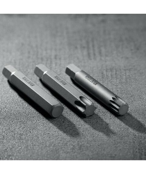 Набор специальных бит KRAFTOOL THS-42 42 шт (HEX, TX, SPLINE) хвостовик 10 мм под квадрат 1/2" [26554] фотографии