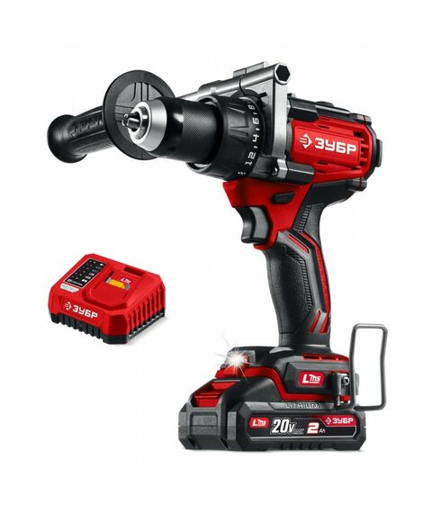 Бесщеточная дрель-шуруповерт Зубр ДБ-165-21 20 В, 165 Н·м, 1 АКБ LMS (2 А·ч) фотографии