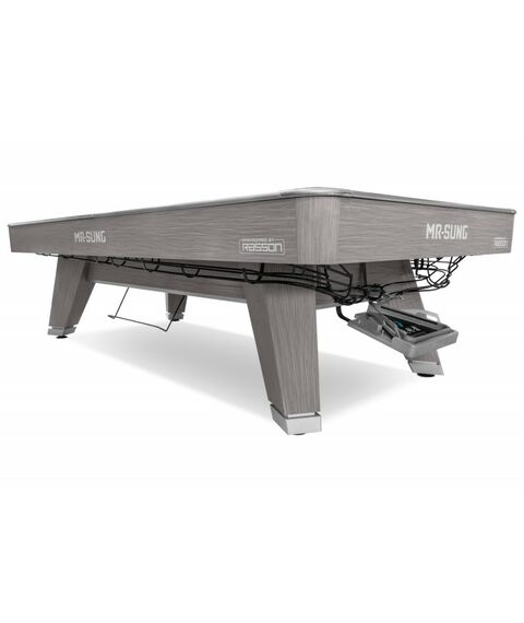 Стол / пул Rasson Acurra 9 ф (серый, сланец 25 мм) в комплекте с плитой, аксессуары + сукно фотографии