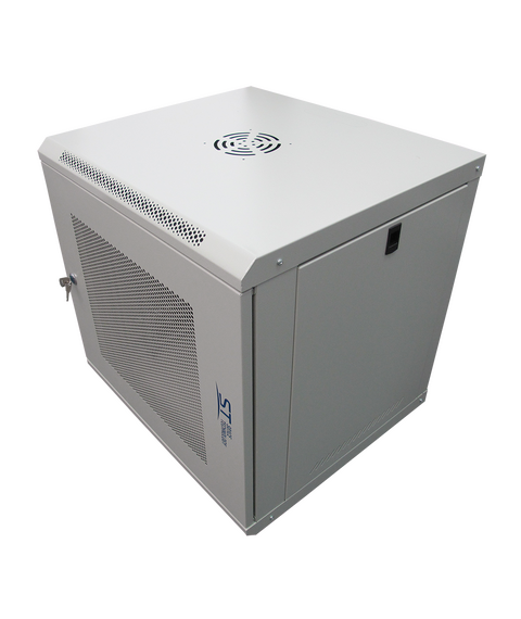 Шкаф телекоммуникационный настенный ST ST-NCP12U600 (СЕРЫЙ) С ПОЛКОЙ фотографии