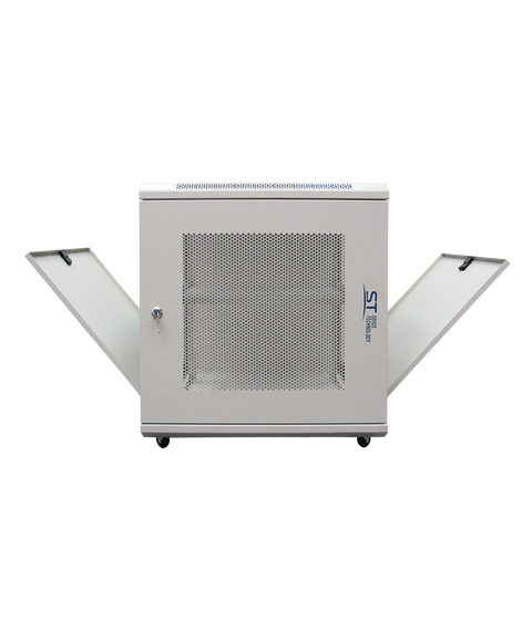 Шкаф телекоммуникационный настенный ST ST-NCP12U600 (СЕРЫЙ) С ПОЛКОЙ фотографии