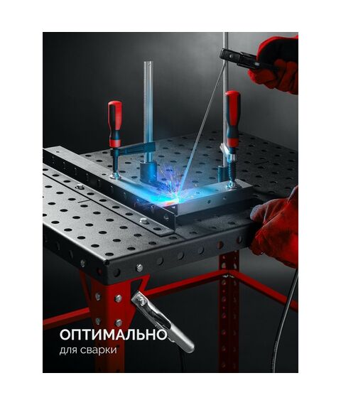 Сборочно-сварочный стол Зубр СБС 800-600 мм сталь 4мм, комплект оснастки [32900] фотографии