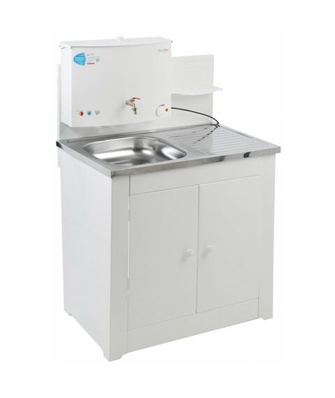 Умывальник "Акватекс" ДУЭТ (с ЭВН+мойка нерж.) белый фотографии