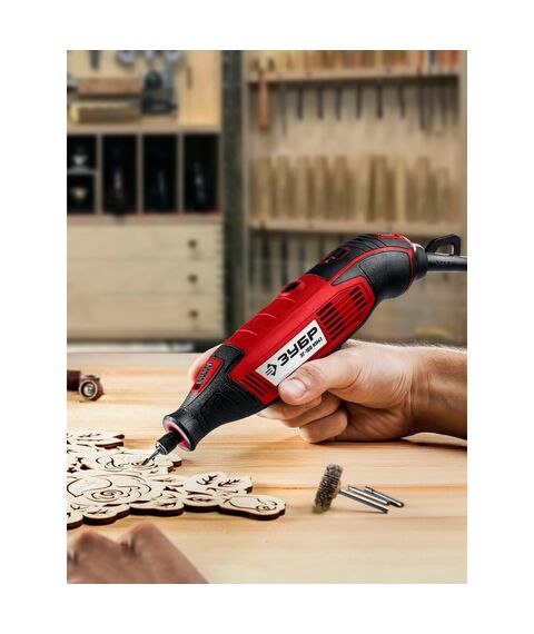 Набор мини-насадок с гравером Зубр ЗГ-160-H245 245 предметов, 160 Вт фотографии