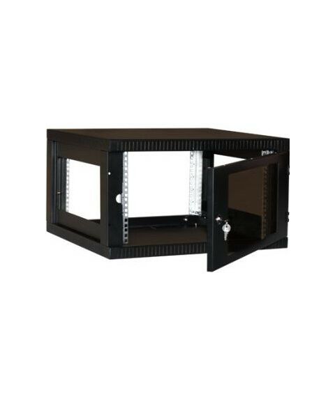Шкафы и стойки: Шкаф NT WALLBOX 6-66 B 19", настенный, чёрный, 6U, 600*650, дверь стекло-металл фотографии