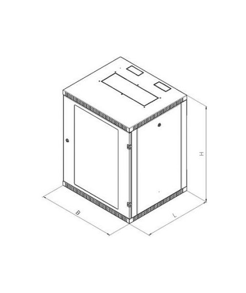 Шкафы и стойки: Шкаф NT WALLBOX 6-66 B 19", настенный, чёрный, 6U, 600*650, дверь стекло-металл фотографии