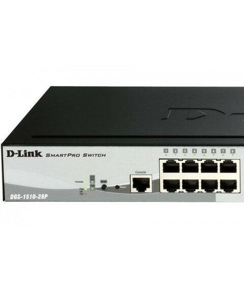 Коммутаторы, маршрутизаторы, межсетевые экраны: Управляемый коммутатор D-link DGS-1510-28P /A1A 24UTP 10/100/1000MbpsPoE+ 4SFP фотографии
