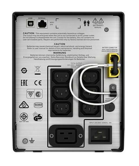 Источники бесперебойного питания: Источник бесперебойного питания APC 2000VA Smart C USB, LCD [SMC2000I] фотографии