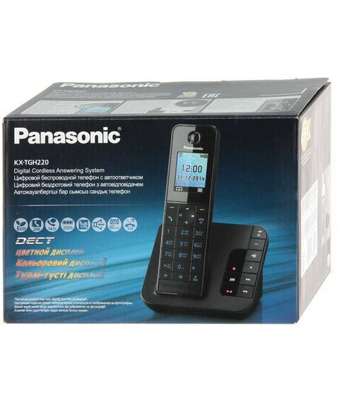 Радиотелефоны DECT: Радиотелефон Panasonic KX-TGH220RUB Black трубка с ЖК диспл., DECT, а/отв фотографии