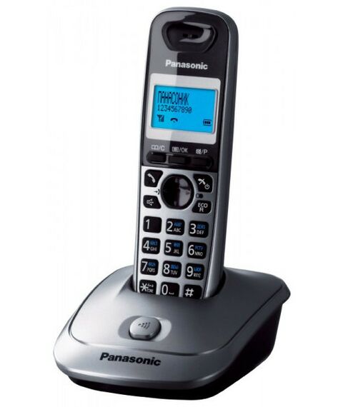 Радиотелефоны DECT: Радиотелефон Panasonic KX-TG2511RUM АОН, спикерфон, 18/170ч, т/книга 50 номеров, монохром фотографии