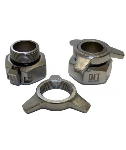 Аксессуары для тренажеров: Замки для пауэрлифтинг грифа премиальные Original FitTools FT-CLWPB пара фотографии