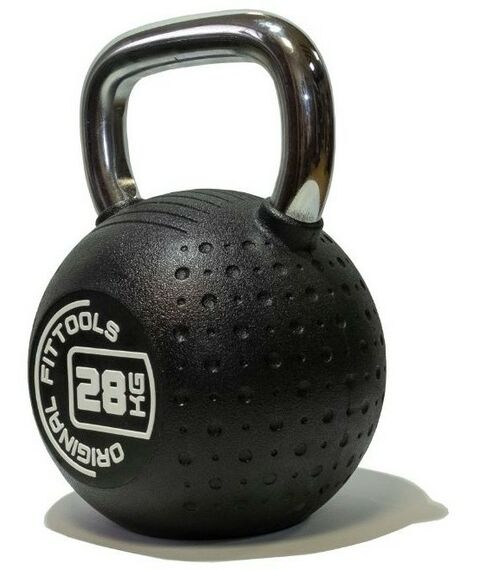 Гири: Гиря с хромированной ручкой Original FitTools FT-KB-CPU-28 полиуретановая (CPU), 28 кг фотографии