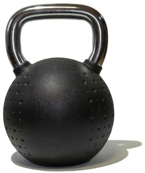 Гири: Гиря с хромированной ручкой Original FitTools FT-KB-CPU-28 полиуретановая (CPU), 28 кг фотографии