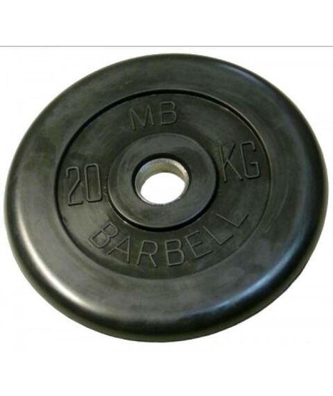 Диски d 25: Диск обрезиненный MB BARBELL MB-PltB26-20 26 мм 20 кг фотографии