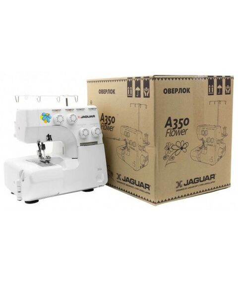 Швейные машинки: Швейная машина Jaguar A-350 3, 4-ниточный шов, ролевой шов, дифференциальная подача, скорость 1300 стежков/мин фотографии