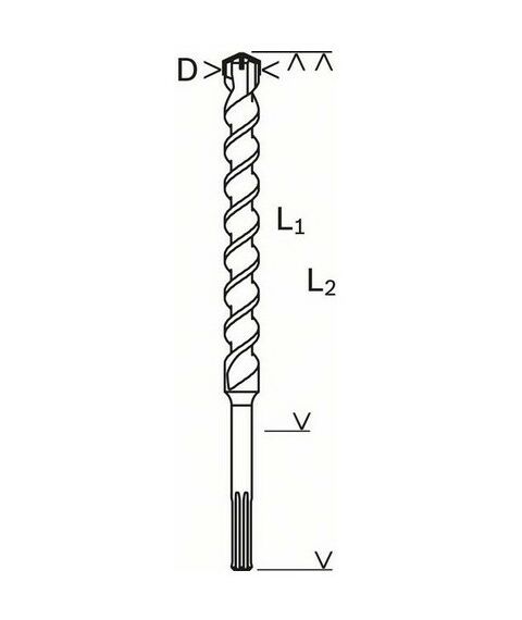 Буры, пики, коронки, сверла: Бур BOSCH SDS max-4 30x200x320мм [2608685872] фотографии