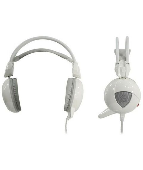 Наушники и гарнитуры: Наушники с микрофоном A4-Tech Bloody G310 White шнур 2.2м, с регулятором громкости фотографии