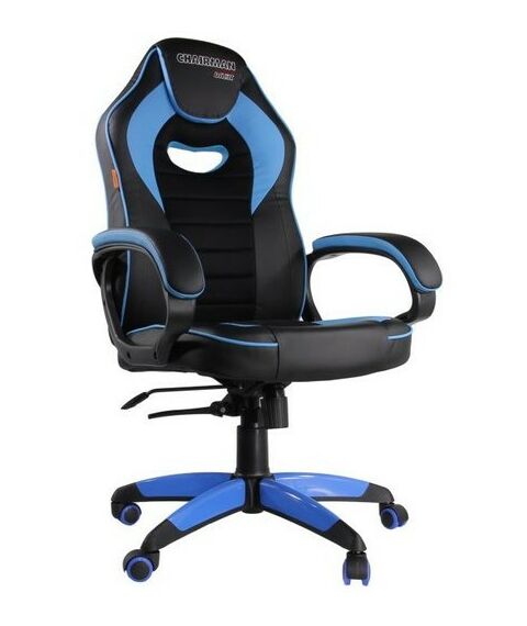 Стулья и кресла: Игровое кресло Chairman Game 16 чёрный/голубой [7024556] фотографии