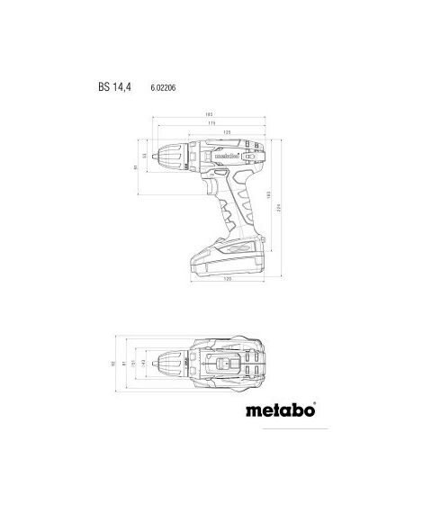 Дрели и шуруповерты: Аккумуляторная дрель-шуруповерт Metabo BS 14.4 [602206540] фотографии
