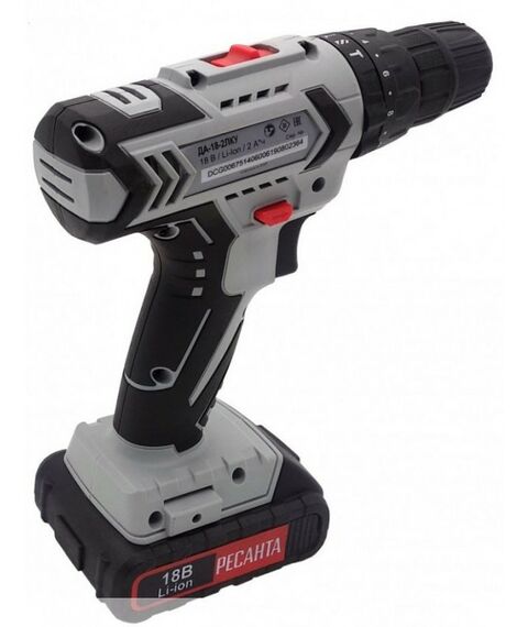 Дрели и шуруповерты: Дрель-шуруповерт аккумуляторная РЕСАНТА ДА-18-2ЛК-У фотографии