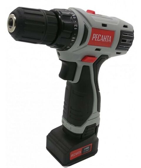 Дрели и шуруповерты: Дрель-шуруповерт аккумуляторная РЕСАНТА ДА-24-2ЛК фотографии