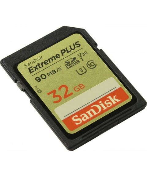Secure Digital карты: Карта памяти SanDisk Extreme Plus 32Gb SDHC UHS-I U3 [SDSDXWF-032G-GNCIN] фотографии