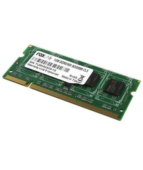 Память для ноутбуков: Модуль памяти Foxline 1Gb DDR2 SODIMM <PC2-6400> 1.8v 200-pin for NoteBook фотографии