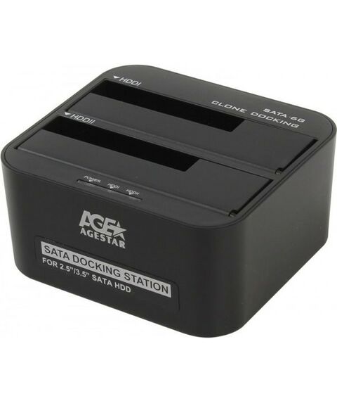 Аксессуары для жестких дисков: Кредл для HDD AgeStar 3UBT6-6G Black для подключения 3.5"/2.5"SATA HDD, USB3.0 фотографии