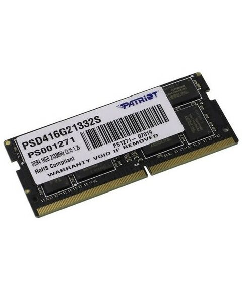 Память для ноутбуков: Модуль памяти Patriot 16Gb DDR4 SODIMM <PC4-17000> CL15 for NoteBook [PSD416G21332S] фотографии