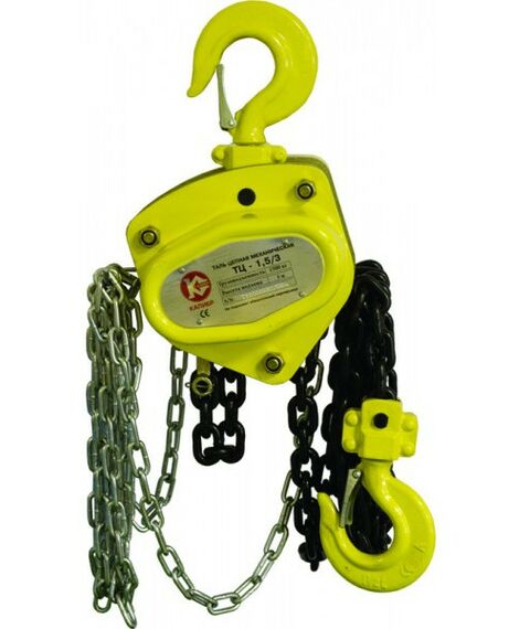 Лебедки, тали, тельферы: Таль цепная Калибр ТЦ1,5/3 г/п 1.5 т, 3 м [24406] фотографии