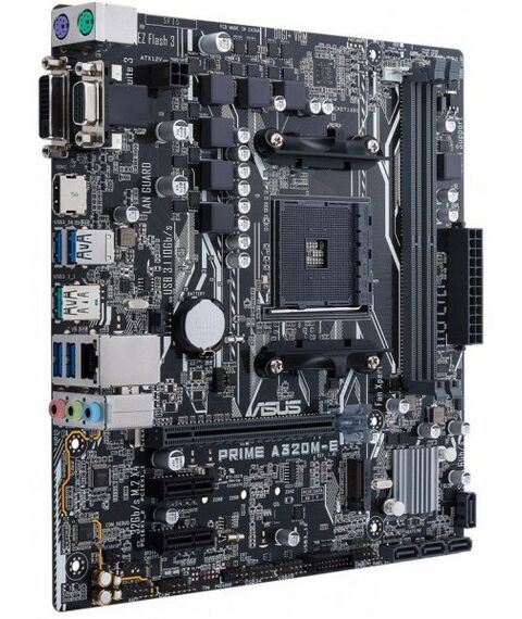 Материнские платы: Материнская плата Asus PRIME A320M-E AM4 <A320> PCI-E Dsub+DVI+HDMI GbLAN SATA RAID  microATX 2DDR4 RTL фотографии
