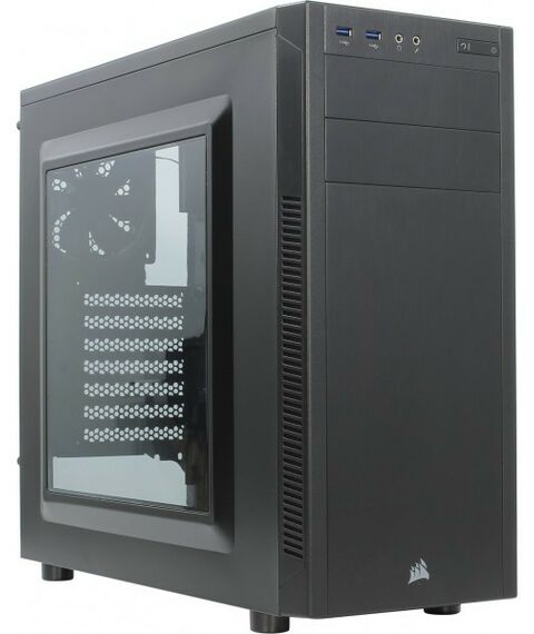 Корпуса компьютерные: Корпус Corsair Carbide Series 100R Black Miditower ATX без БП с окном [CC-9011075-WW] фотографии