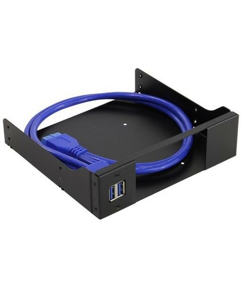 Корпуса компьютерные: Крепление для корзины Procase MU-102-USB3-BK в отсек 5.25" + 2xUSB3.0 фотографии