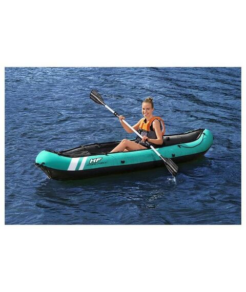 Байдарки: Байдарка BestWay 65118 280 х 86 см, 1 весло, ручной насос, 2 съёмных ребра, 1 сиденье, 1 сумка, ремкомплект фотографии