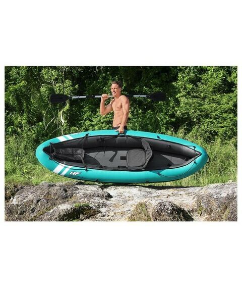 Байдарки: Байдарка BestWay 65118 280 х 86 см, 1 весло, ручной насос, 2 съёмных ребра, 1 сиденье, 1 сумка, ремкомплект фотографии