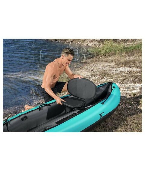 Байдарки: Байдарка BestWay 65118 280 х 86 см, 1 весло, ручной насос, 2 съёмных ребра, 1 сиденье, 1 сумка, ремкомплект фотографии