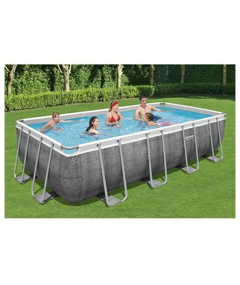 Бассейны: Бассейн каркасный BestWay Power Steel 549 x 274 x 122 см фильтр-насос, тент, лестница [56998] фотографии