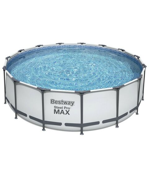 Бассейны: Бассейн каркасный BestWay Steel Pro Мах 457 х 122 см фильтр-насос, лестница, тент [56438] фотографии