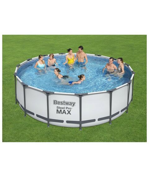 Бассейны: Бассейн каркасный BestWay Steel Pro Мах 457 х 122 см фильтр-насос, лестница, тент [56438] фотографии